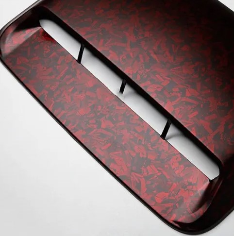  - Ravoony Carbon Fiber Forging Red Vinyl Car Wrap